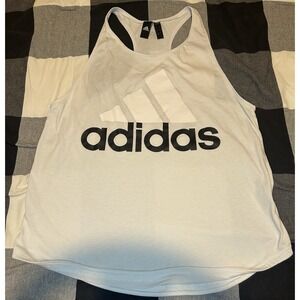 Adidas Women's Tank Top Trefoil Large White Logo Running